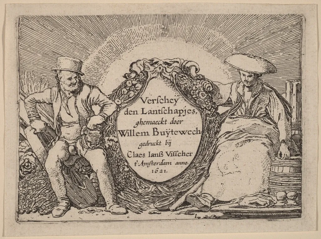 Title Plate, by Willem Buytewech, ink, 1621
