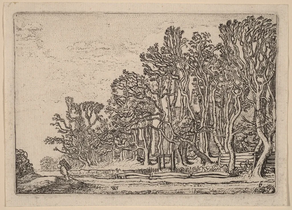 Two Plank Hedges, by Willem Buytewech, ink, 1621