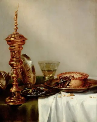 Frühstücksstilleben mit Deckelpokal, by Willem Claesz Heda, 1634