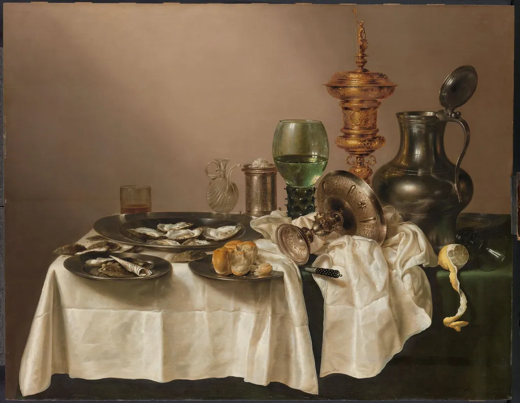 Still Life with a Gilt Cup, by Willem Claesz Heda, unspecified, 1635