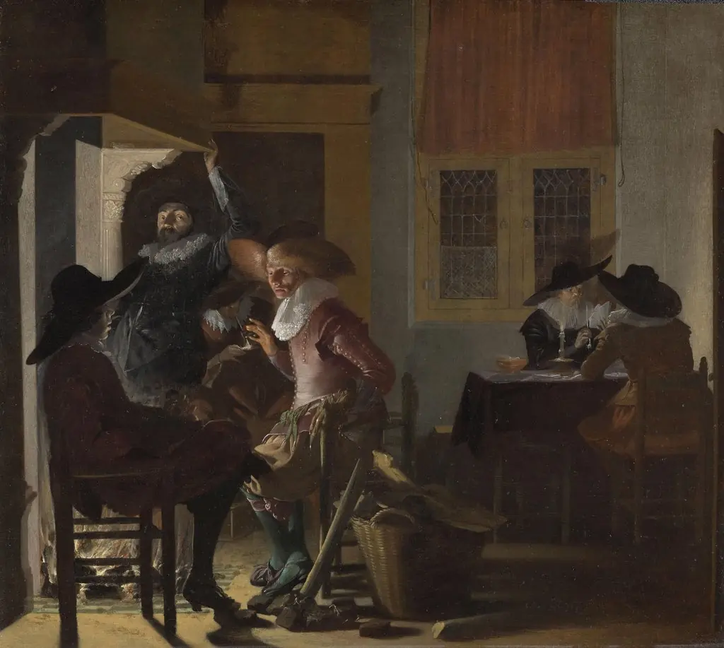 Soldiers beside a Fireplace, by Willem Cornelisz Duyster