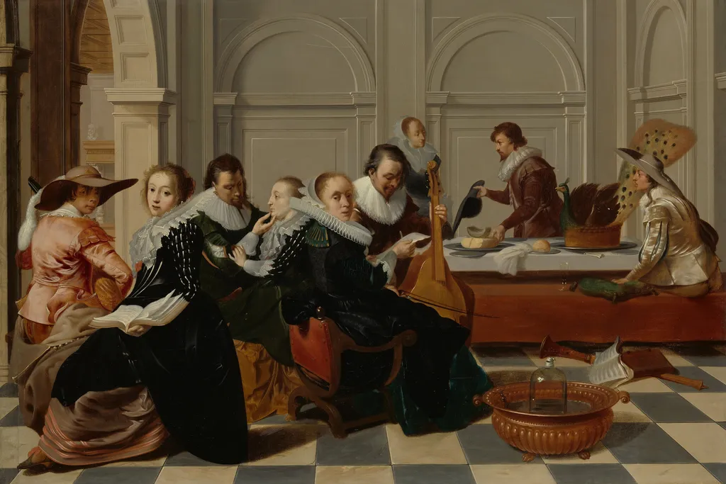 The musical gathering, by Willem Cornelisz Duyster, oil
