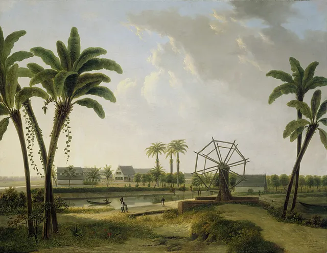 View of the Coffee Plantation Marienbosch in Surinam