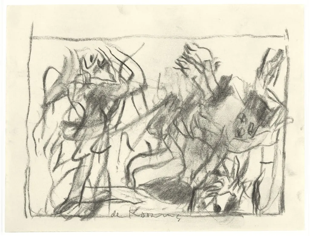 Untitled, by Willem de Kooning, charcoal, 1978