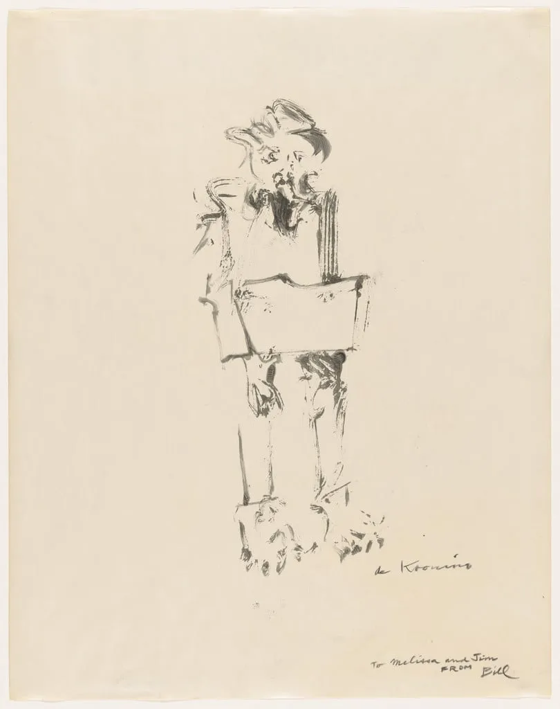 Untitled, by Willem de Kooning, ink, 1954