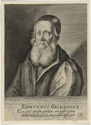Edmund Grindal, Archbishop of Canterbury, by Willem de Passe