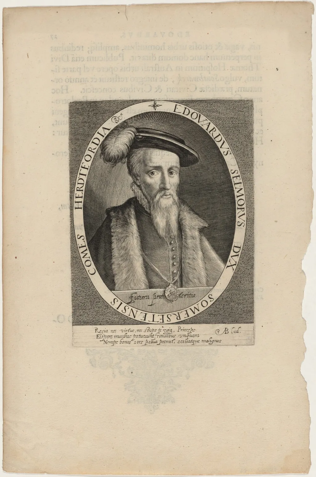 Edward Seymour, First Duke of Somerset, by Willem de Passe, ink, 1620