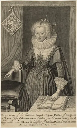 Frances Howard, Duchess of Richmond, by Willem de Passe