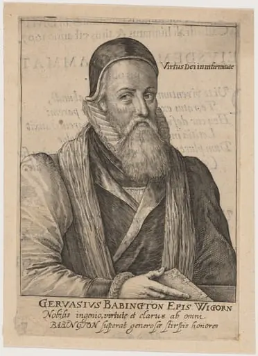 Gervase Babington, Bishop of Worcester, by Willem de Passe