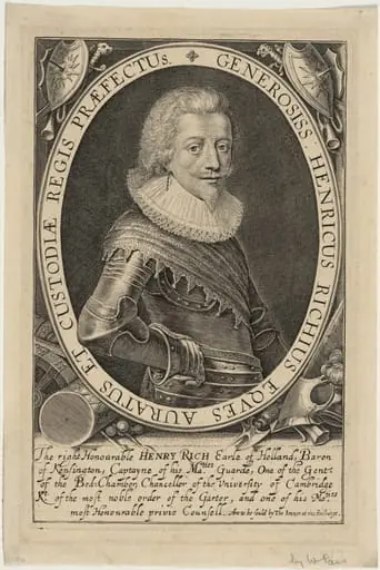 Henry Rich, First Earl of Holland, by Willem de Passe