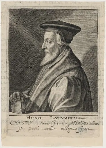 Hugh Latimer, Bishop of Worcester, Protestant Martyr, by Willem de Passe
