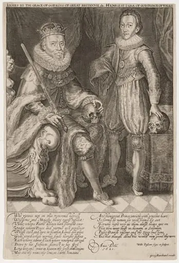 James I, King of England and Charles, Prince of Wales, by Willem de Passe