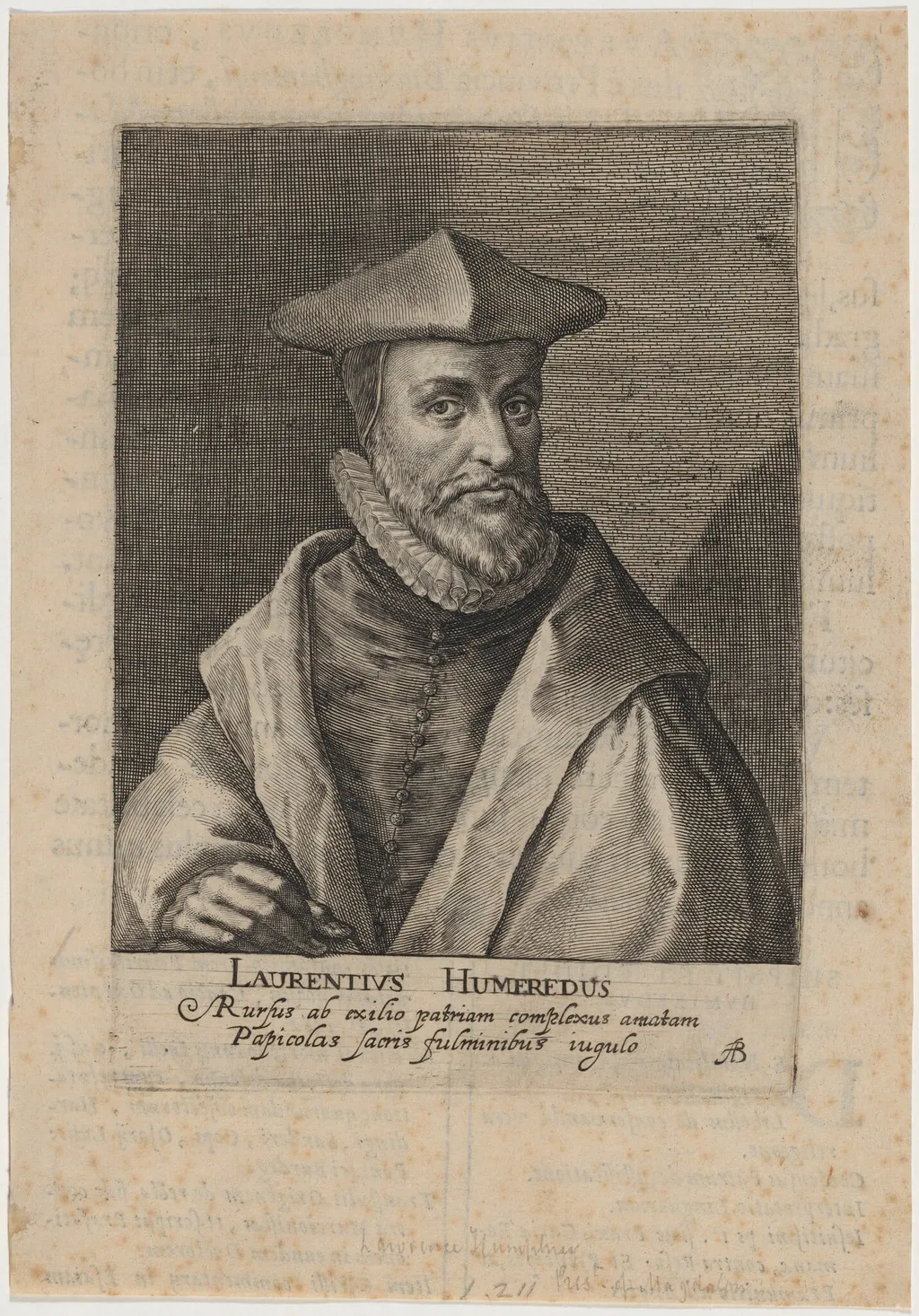 Laurence Humphrey, by Willem de Passe, ink, 1620