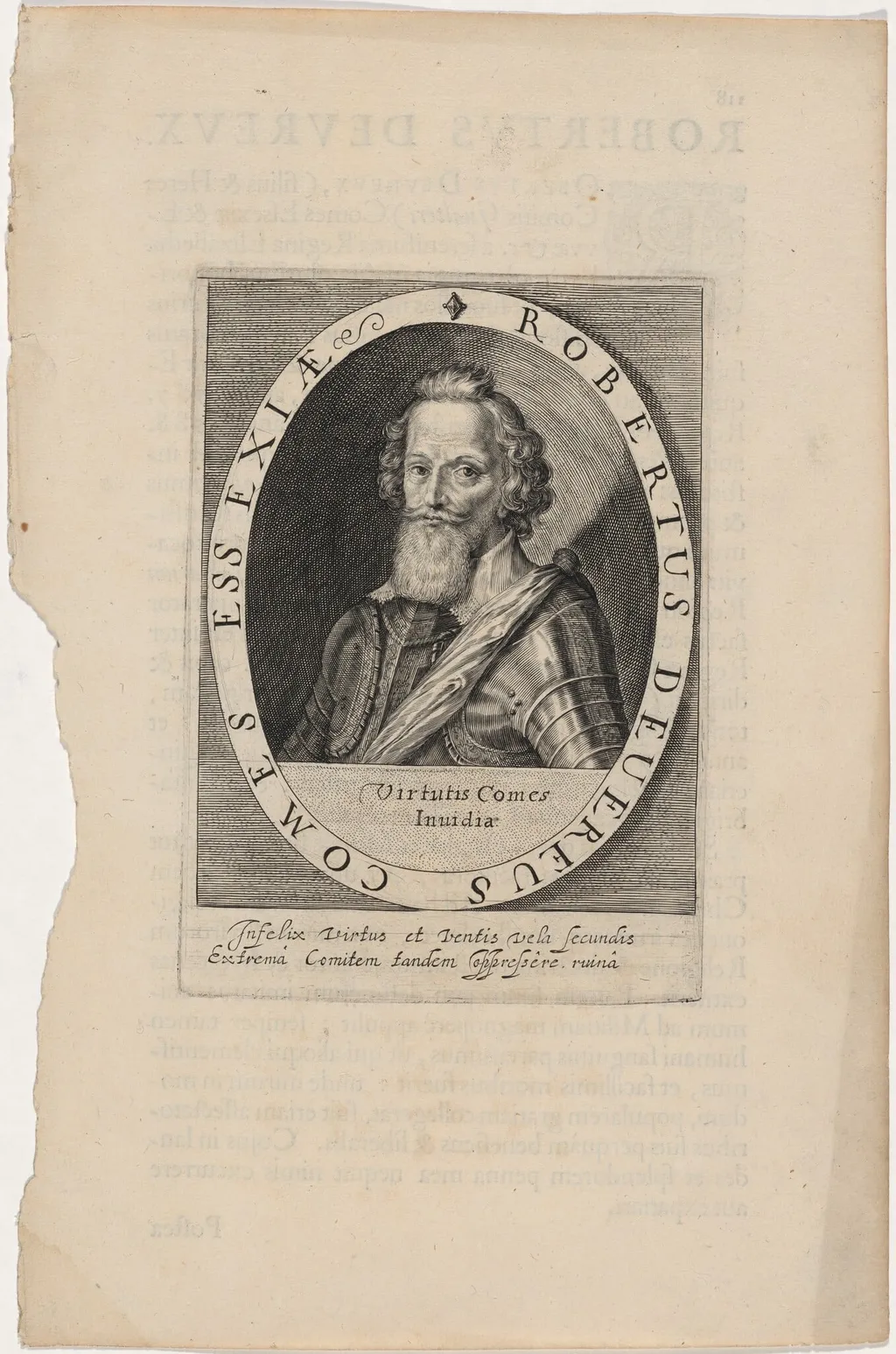 Robert Devereux, Second Earl of Essex, by Willem de Passe, ink, 1620