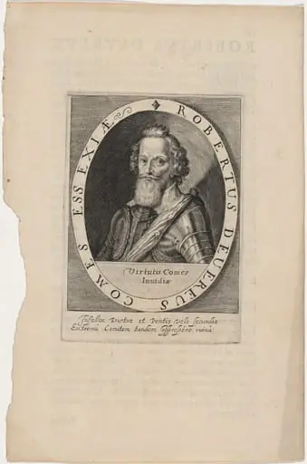 Robert Devereux, Second Earl of Essex, by Willem de Passe
