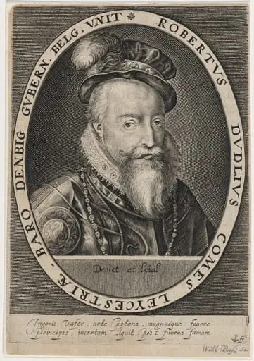 Robert Dudley, Earl of Leicester, by Willem de Passe