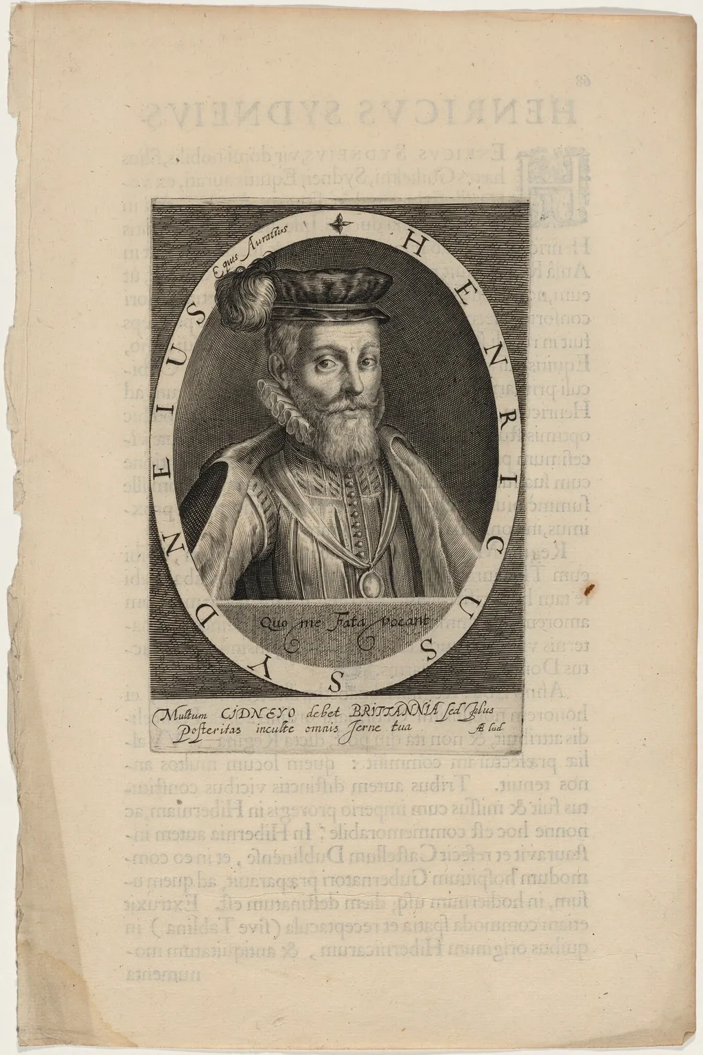 Sir Henry Sidney, Lord Deputy of Ireland, by Willem de Passe, ink, 1620