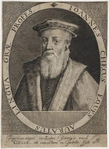 Sir John Cheke, Tutor to Edward VI, by Willem de Passe