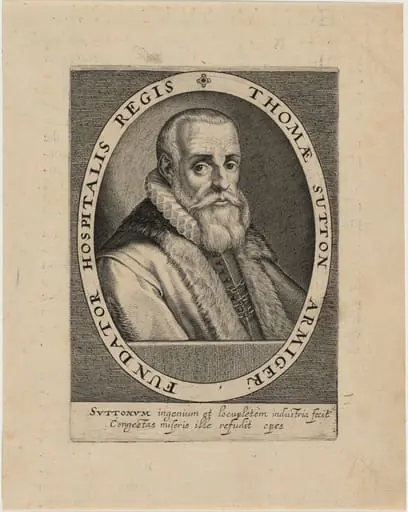Thomas Sutton, Founder of the Charterhouse, by Willem de Passe