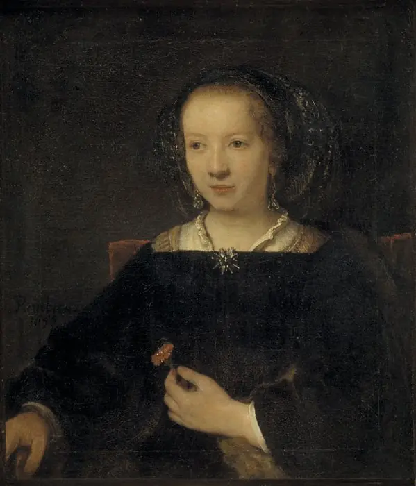 Young Woman with a Carnation, by Willem Drost