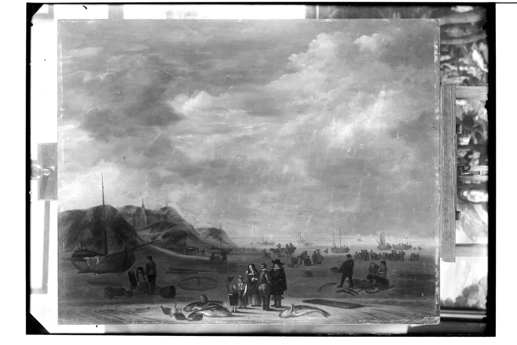 Sea cost near Scheveningen, by Willem Gillisz Kool, oil, 1658
