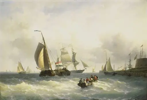 Anchorage at Bremerhaven, by Willem Gruyter jr.