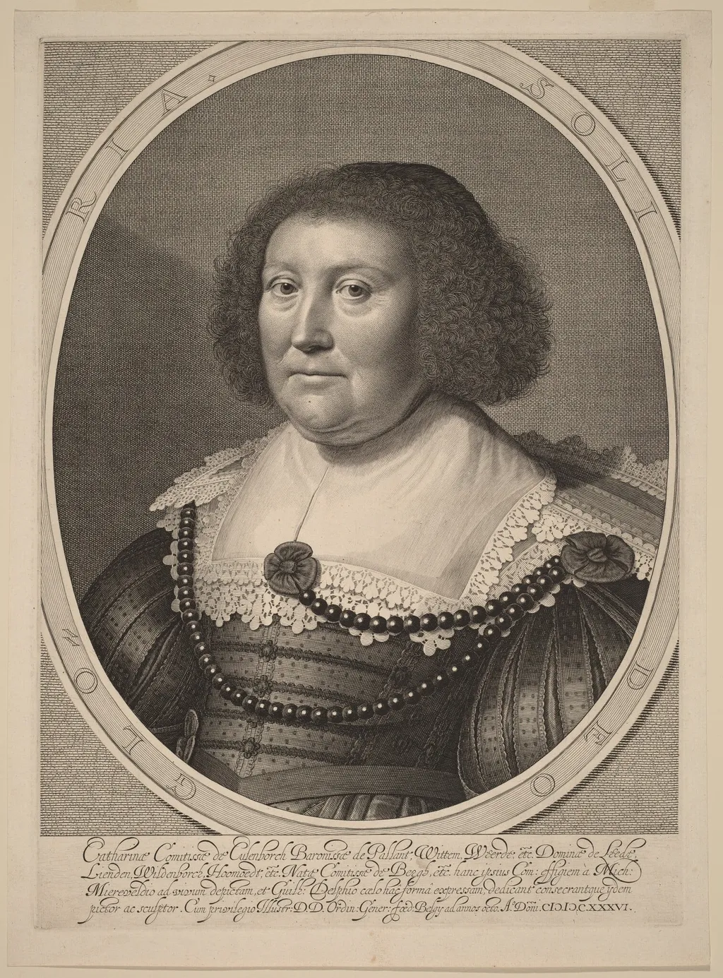 Catherine, Countess of Pallandt, by Willem Jacobsz Delff, ink, 1636