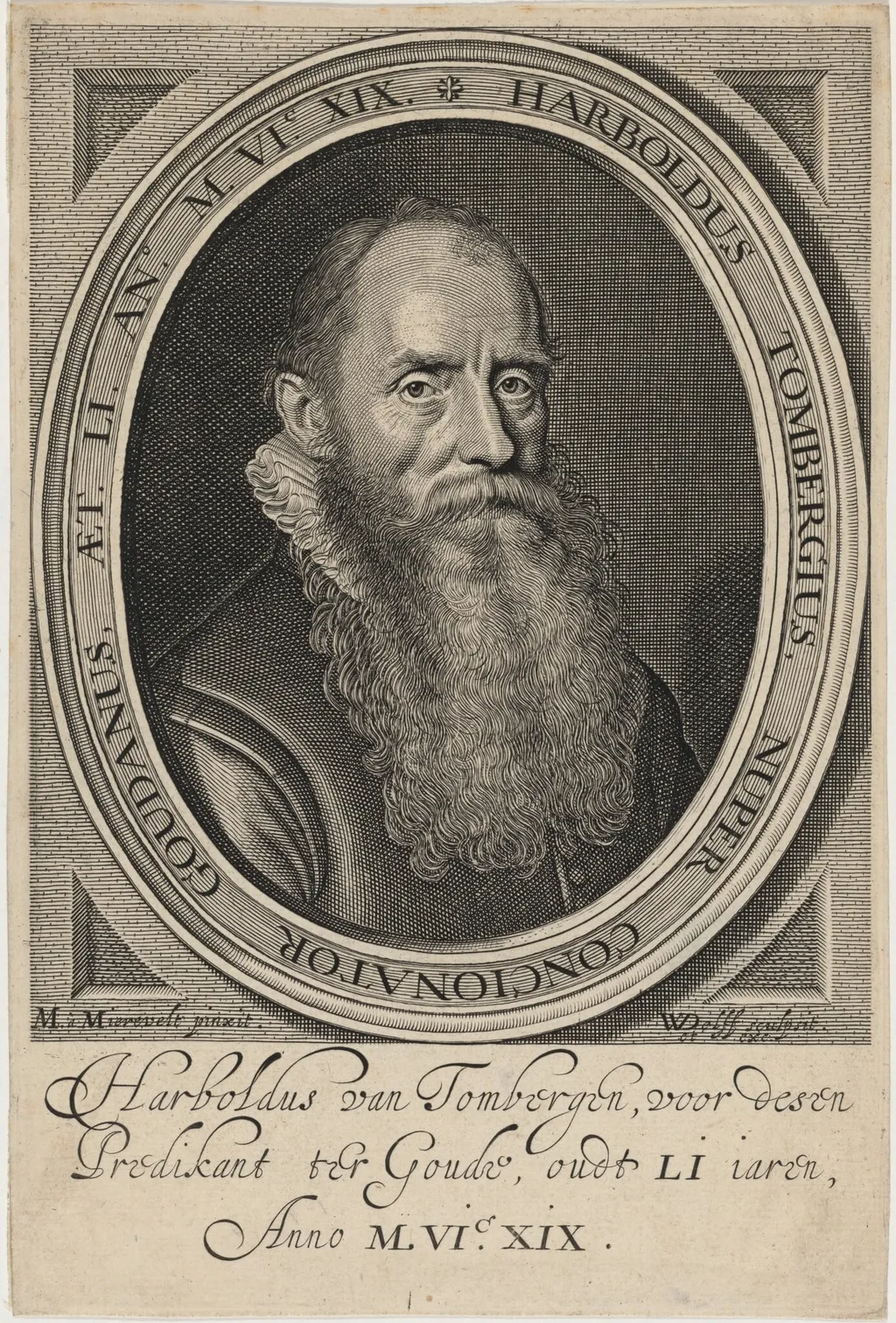 Harboldus van Tombergen, by Willem Jacobsz Delff, ink, 1619