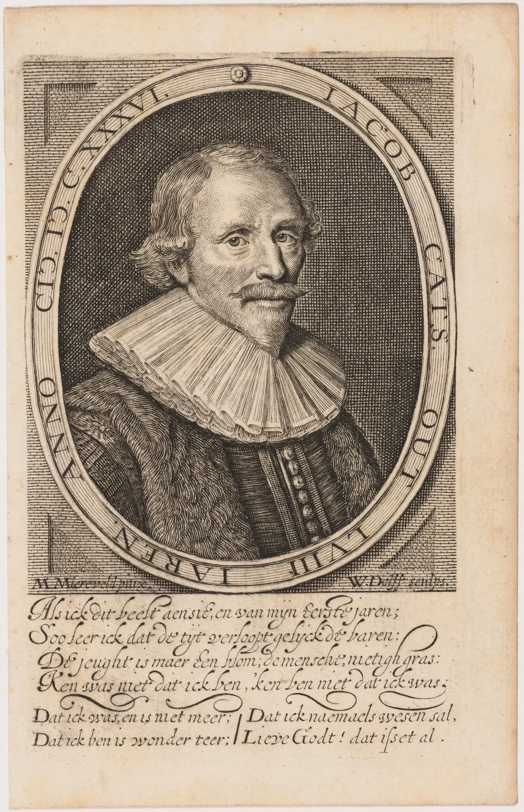 Jacob Cats, by Willem Jacobsz Delff, ink, 1636