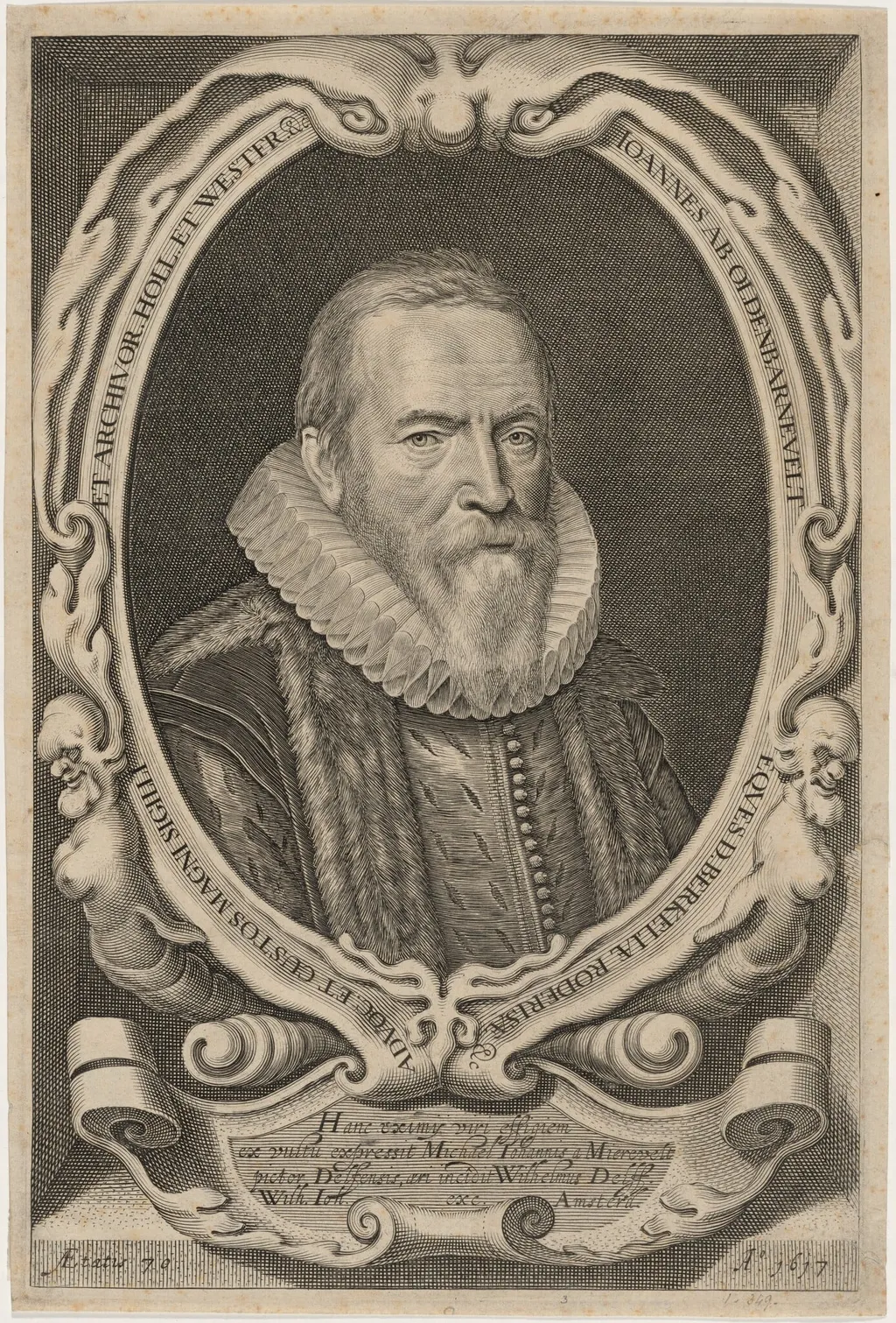 Johan van Oldenbarneveldt, by Willem Jacobsz Delff, ink, 1617