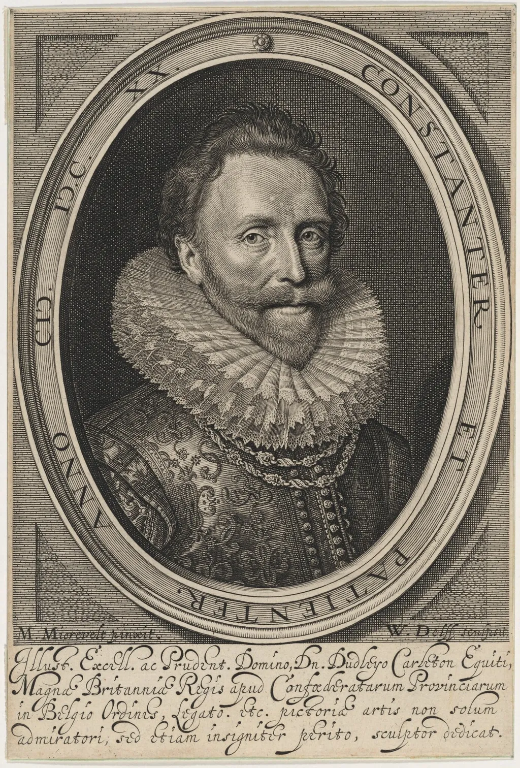 Sir Dudley Carleton, Viscount Dorchester, by Willem Jacobsz Delff, ink, 1620