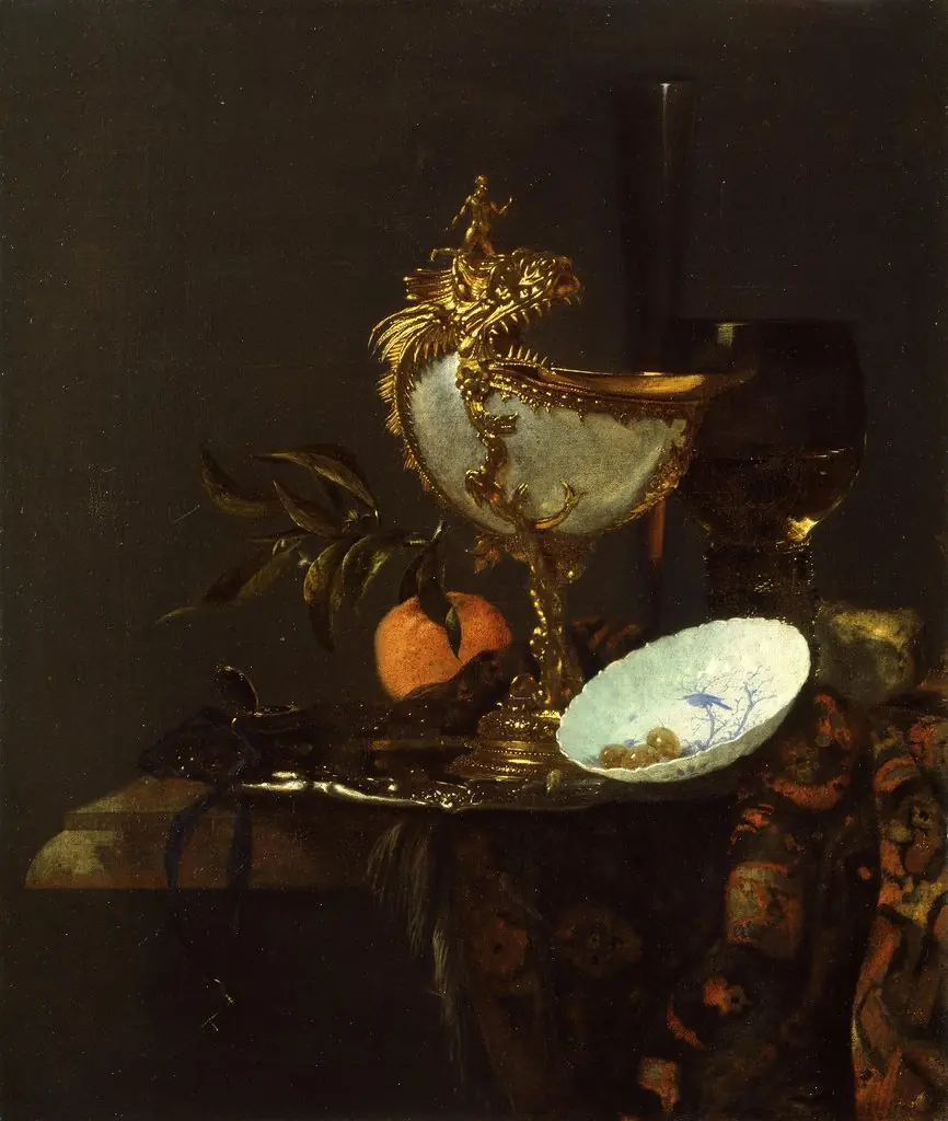 Nautilus shell (Stilleben mit Nautiluspokal), by Willem Kalf