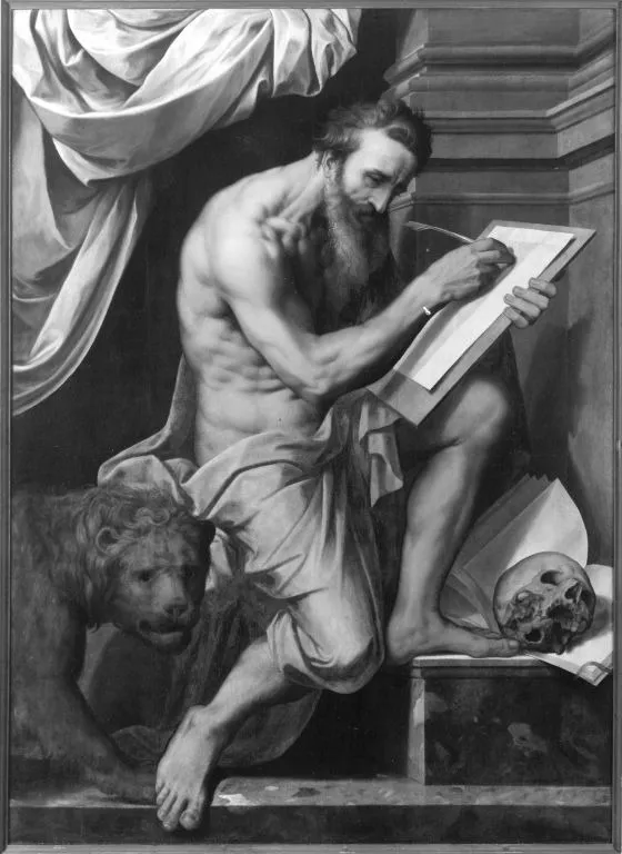 Der hl. Hieronymus, by Willem Key, oil, 1541