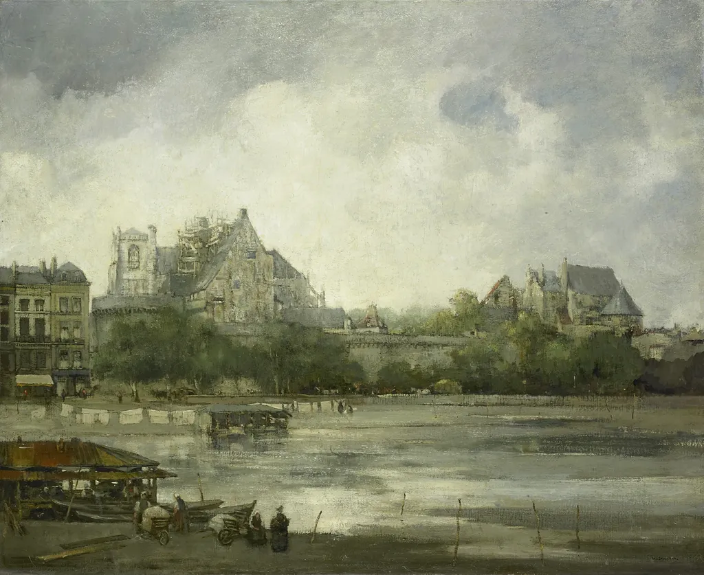 View of Nantes, by Willem Leonardus Bruckman, oil, 1909
