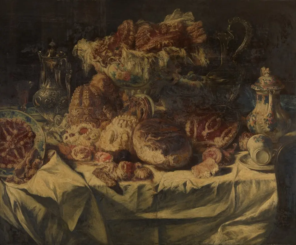 Still Life with Pastries, by Willem Linnig Junior