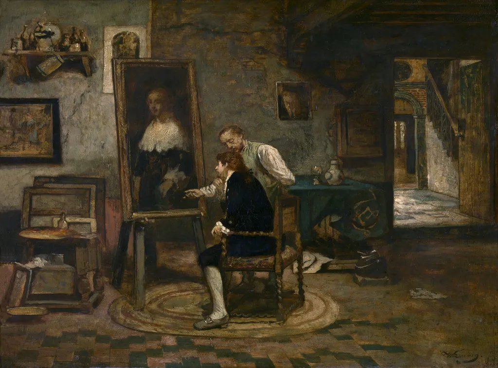 The Beautiful Portrait, by Willem Linnig the Elder, oil, 1862