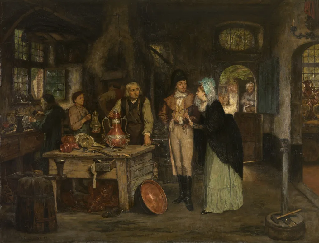 The Workshop of Geert de Winter, by Willem Linnig the Elder, oil, 1862