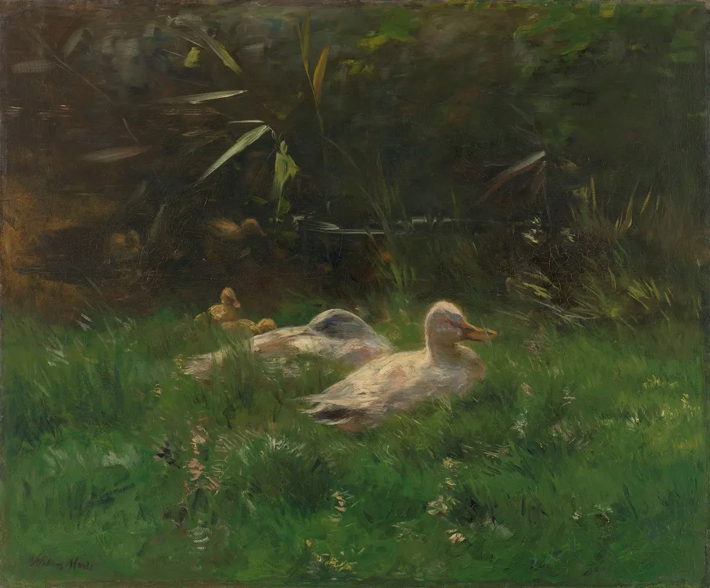 Ducks, by Willem Maris, oil, 1904