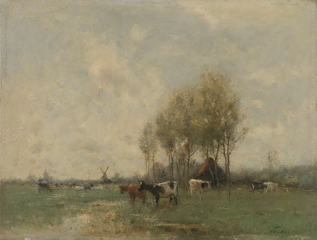 Meadow with cows, by Willem Maris