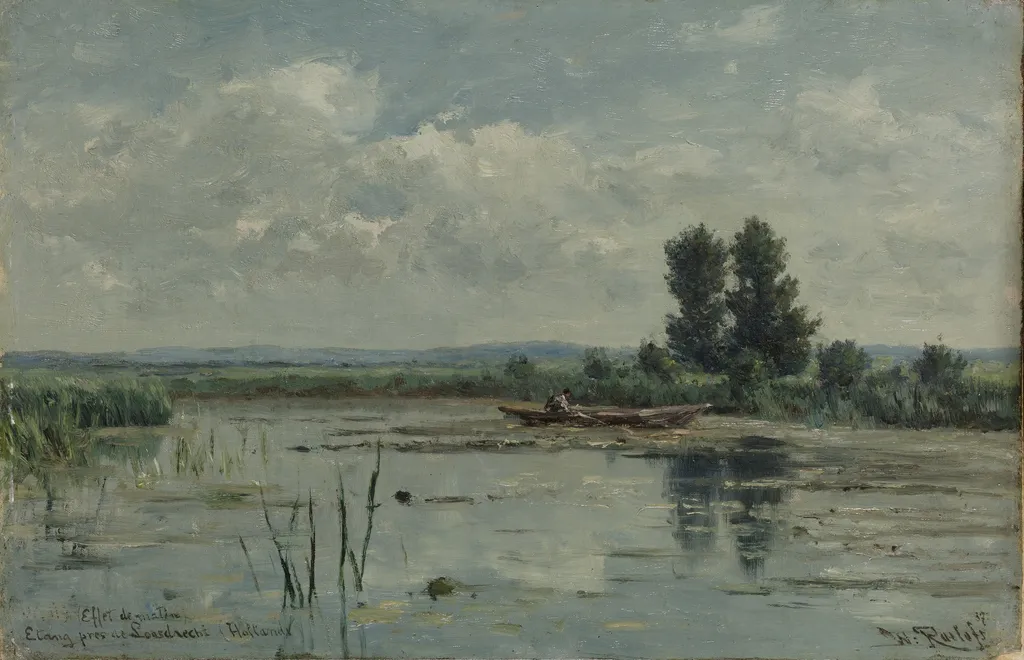 Lake near Loosdrecht, by Willem Roelofs, oil, 1894