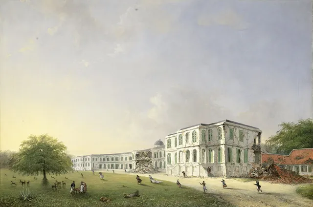 Front View of Buitenzorg Palace after the Earthquake of 10 October 1834