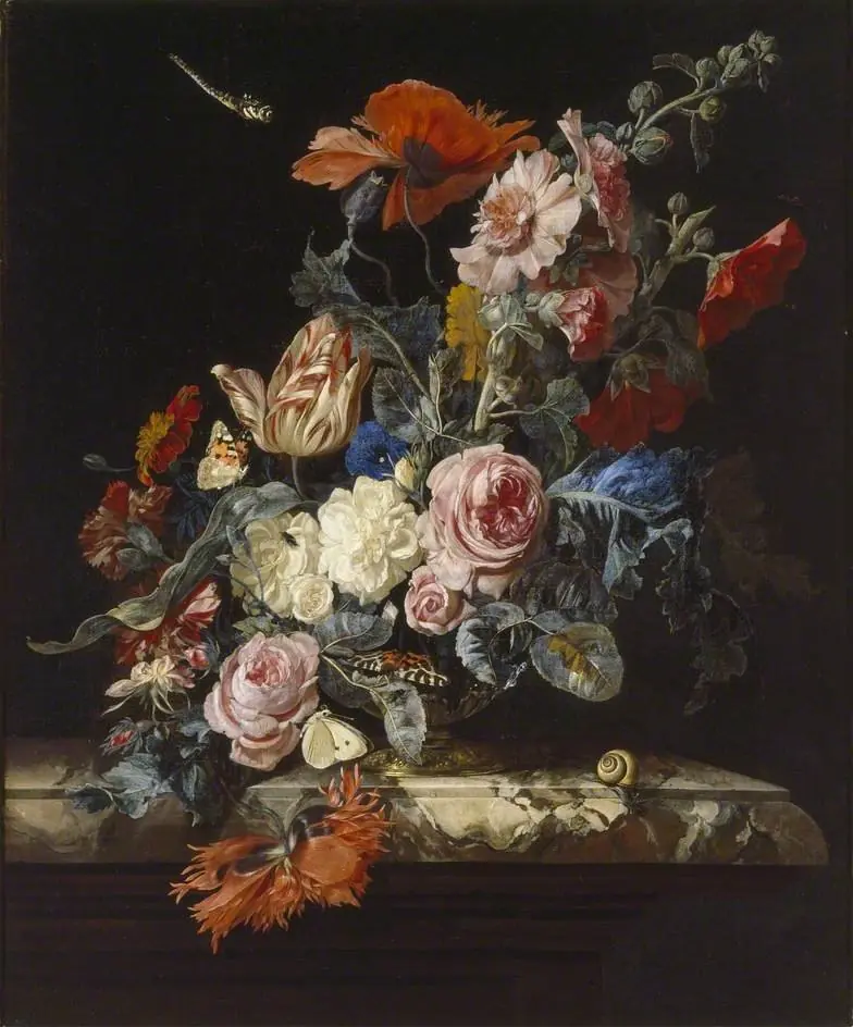 A Vase of Flowers, by Willem van Aelst