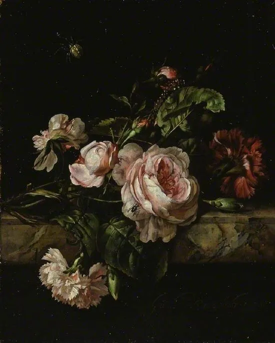 Group of flowers, by Willem van Aelst, oil, 1675