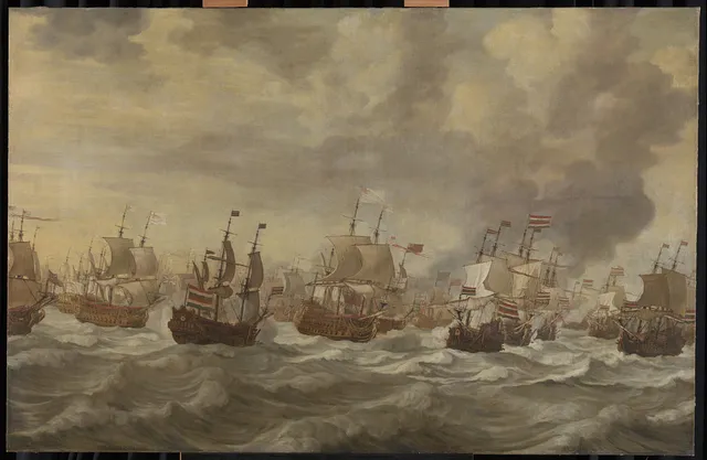 Episode from the Four Day Battle at Sea, 11-14 June 1666, in the second Anglo-Dutch War (1665-67)