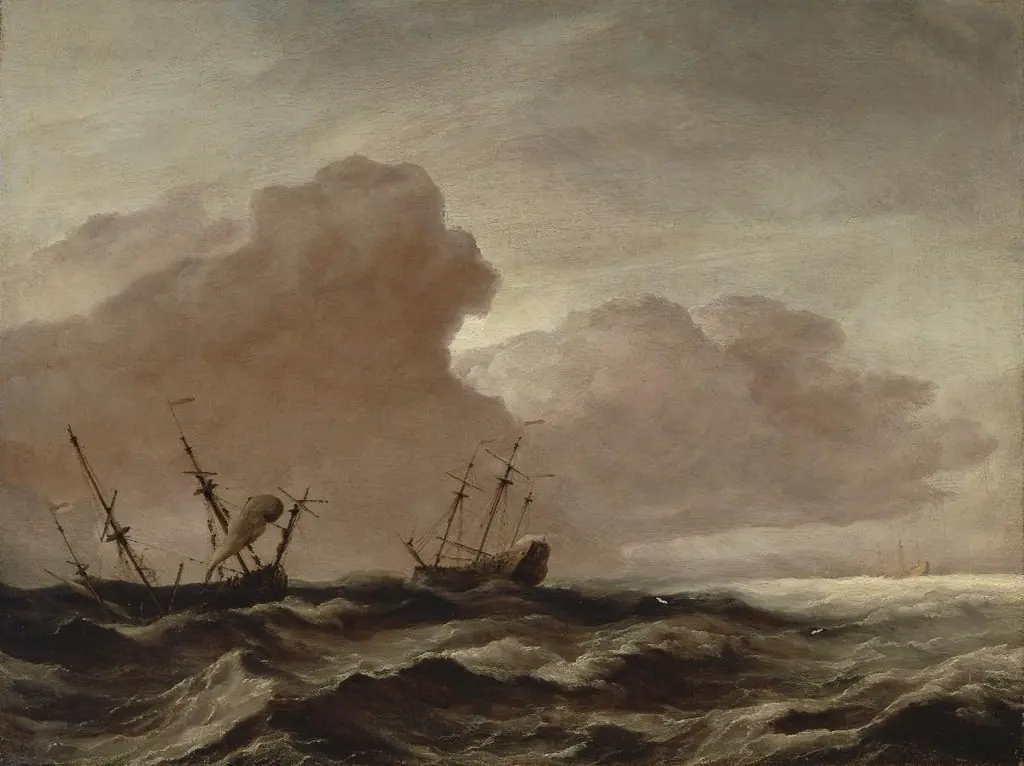 Schiffe auf stürmischer See, by Willem van de Velde the elder