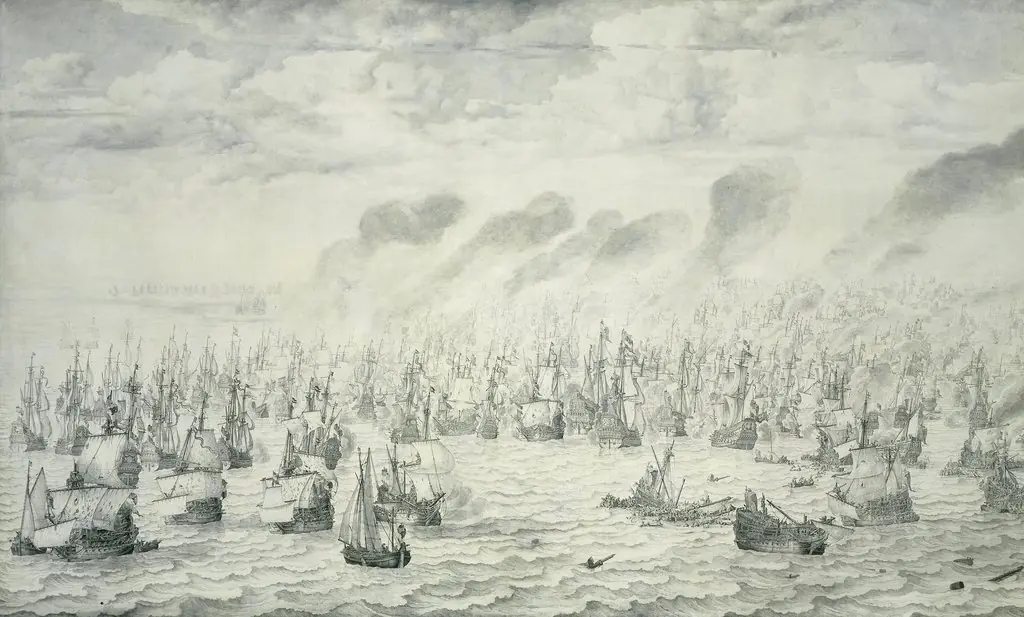 The Battle of Terheide, by Willem van de Velde the elder
