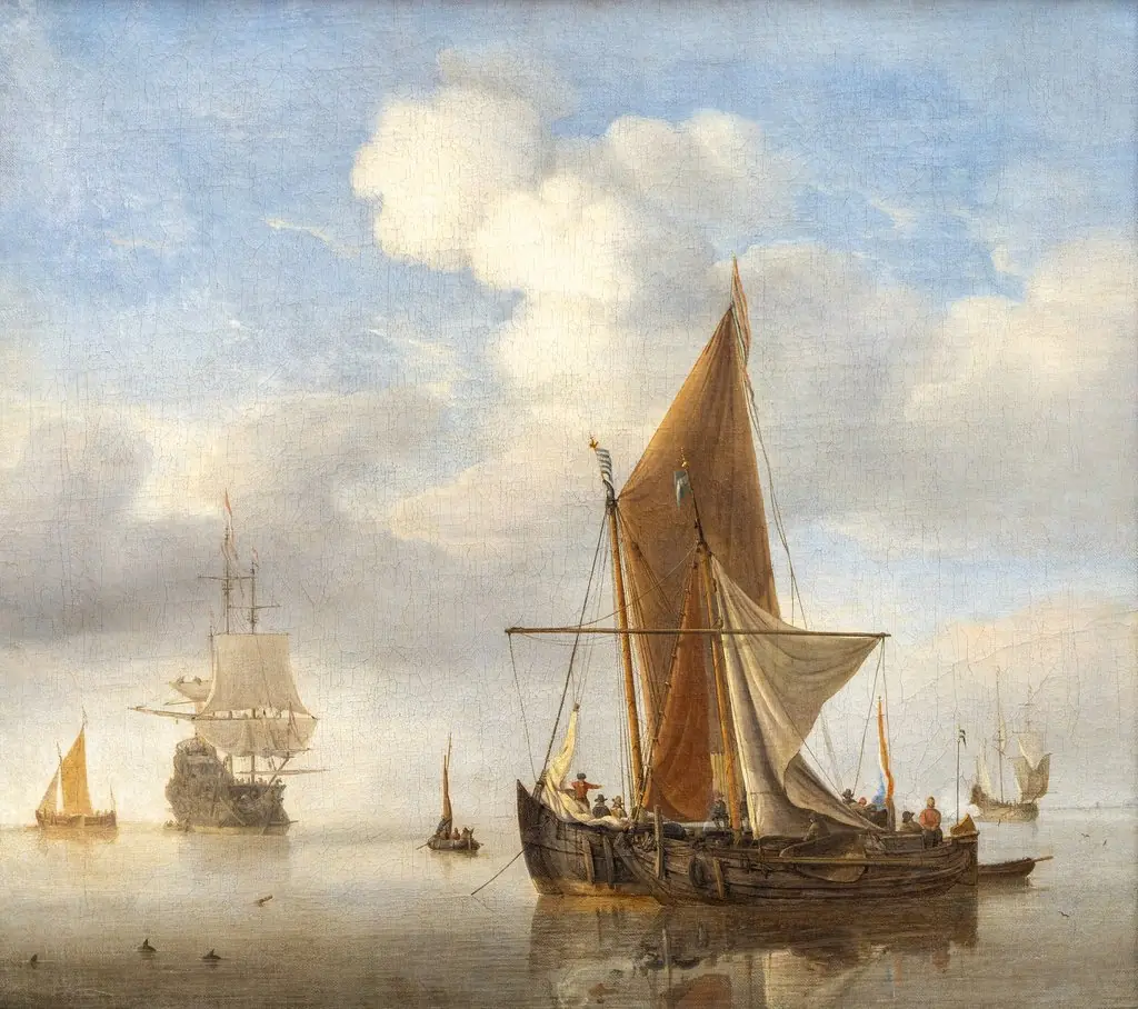 Calm Sea, by Willem van de Velde the Younger