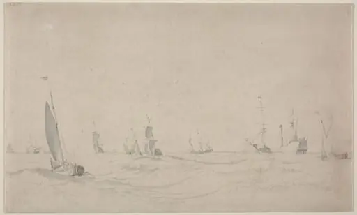 Shipping on a Rough Sea, by Willem van de Velde the Younger