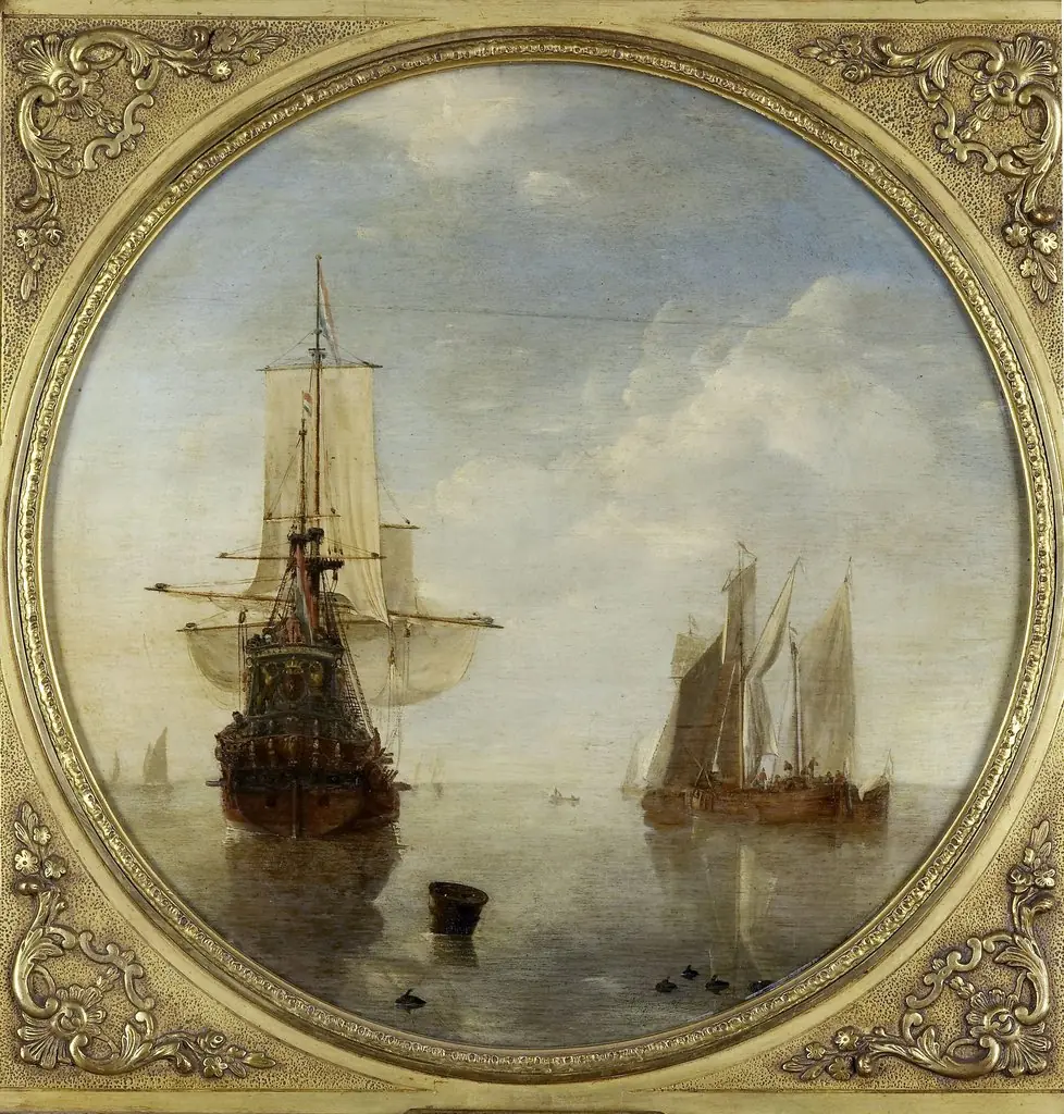 Ships at anchor, by Willem van de Velde the Younger