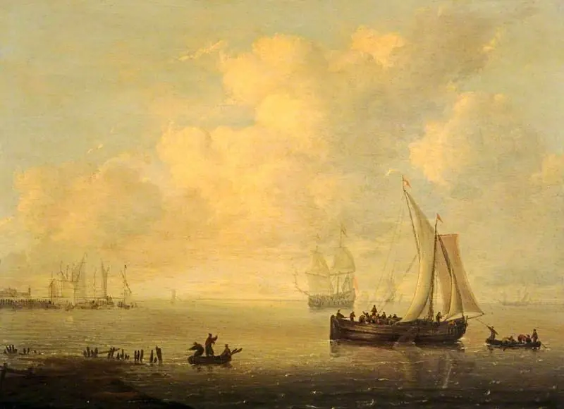 Ships in a Calm Sea, by Willem van de Velde the Younger